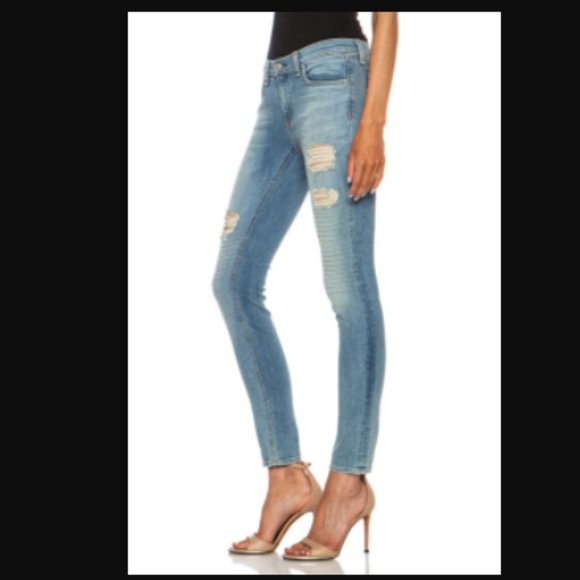 Rag & Bone THE DRE CONVOY Moto Destroyed Boyfriend Distressed Jean 26w +MEASUREM - Picture 1 of 9